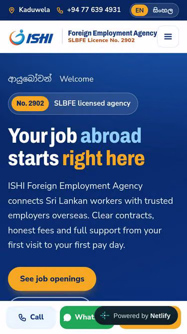 Screenshot of ishi.lk