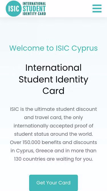 Screenshot of isic.com.cy