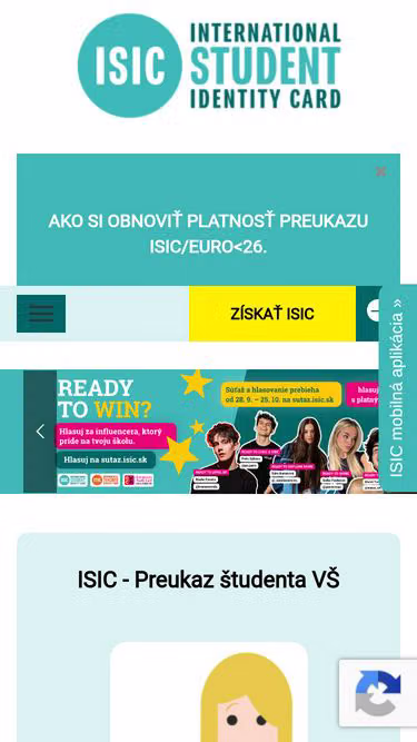 Screenshot of isic.sk