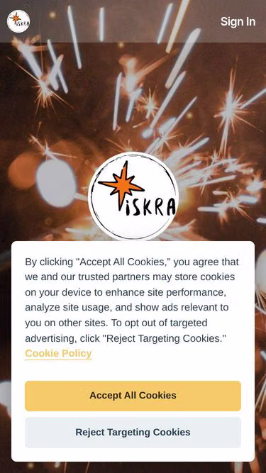 Screenshot of iskra.rocks