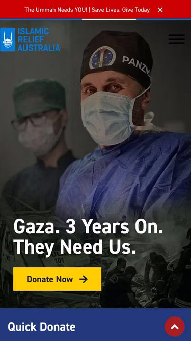 Screenshot of islamicrelief.au