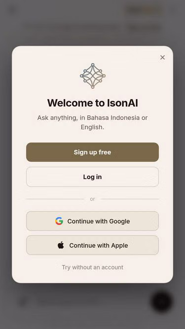 Screenshot of ison.ai.id