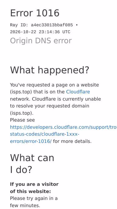Screenshot of isps.top