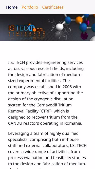 Screenshot of istech.ro