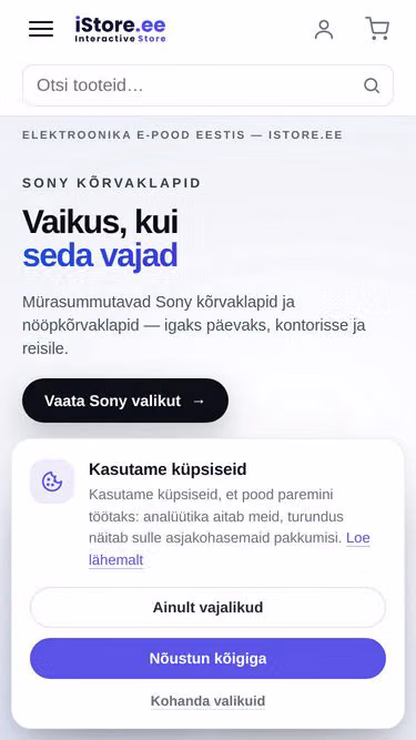 Screenshot of istore.ee
