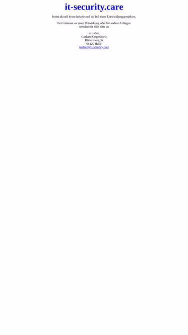 Screenshot of it-security.care