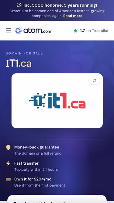Screenshot of it1.ca
