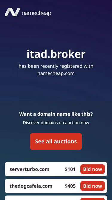 Screenshot of itad.broker