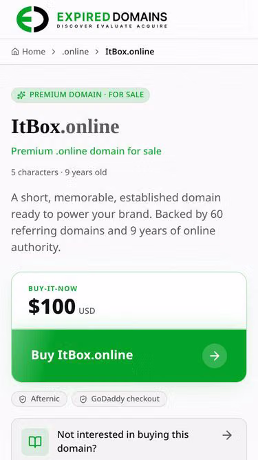 Screenshot of itbox.online