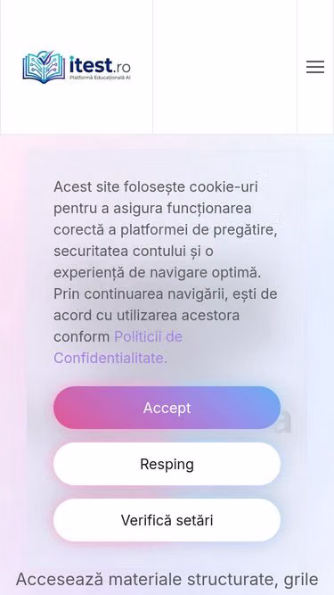 Screenshot of itest.ro