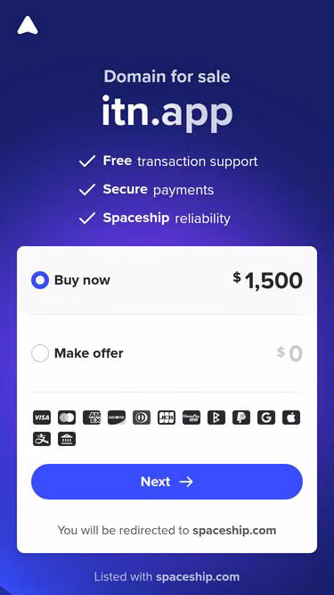 Screenshot of itn.app