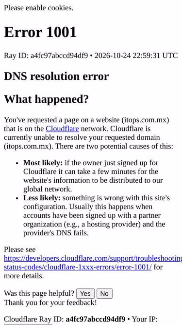 Screenshot of itops.com.mx