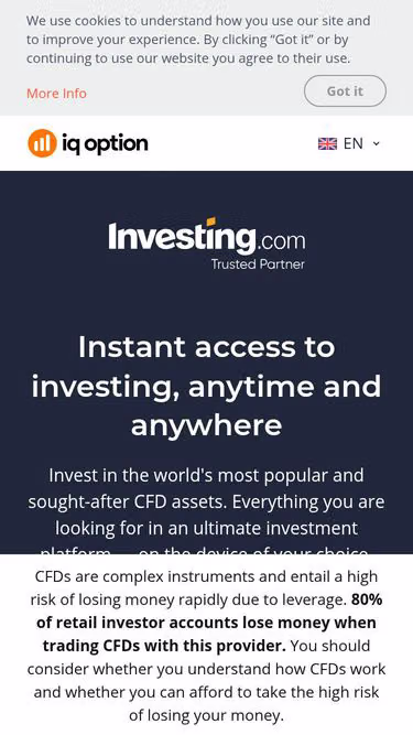 Screenshot of itrade.international