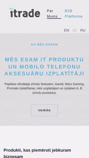 Screenshot of itrade.lv