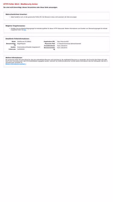 Screenshot of itrain.de