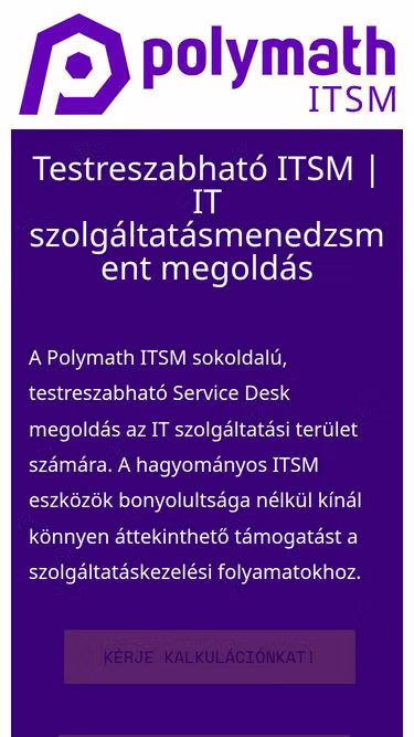 Screenshot of itsm.hu