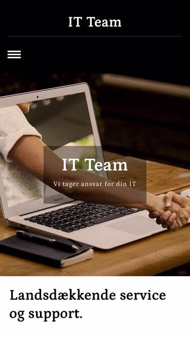 Screenshot of itteam.dk