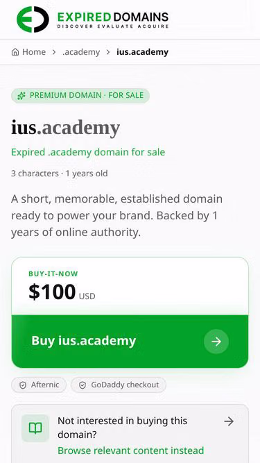 Screenshot of ius.academy