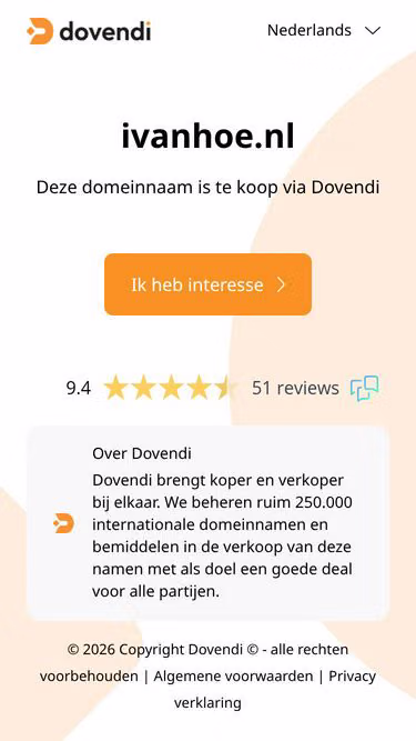 Screenshot of ivanhoe.nl