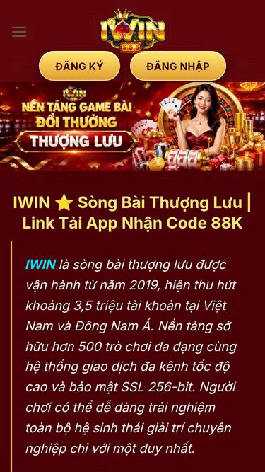 Screenshot of iwin.fail