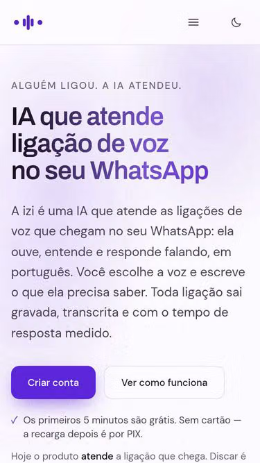 Screenshot of izi.ia.br