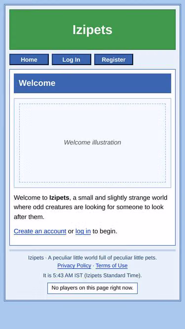 Screenshot of izi.pet