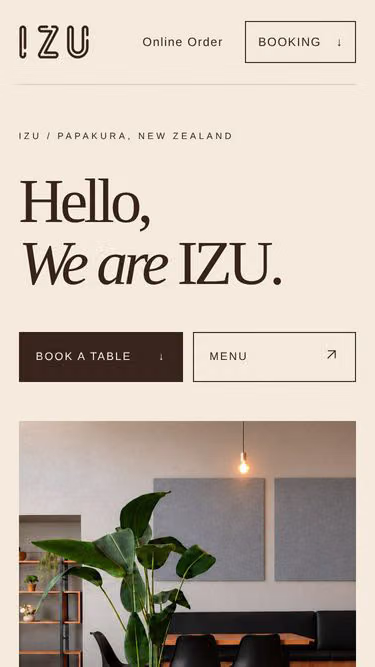 Screenshot of izu.nz