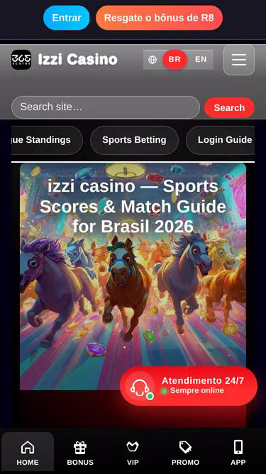 Screenshot of izzicasino.mobi