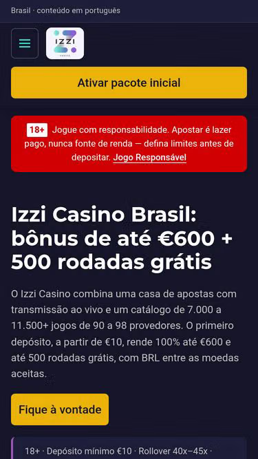 Screenshot of izzicasino.shop