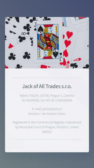 Screenshot of jack.cz