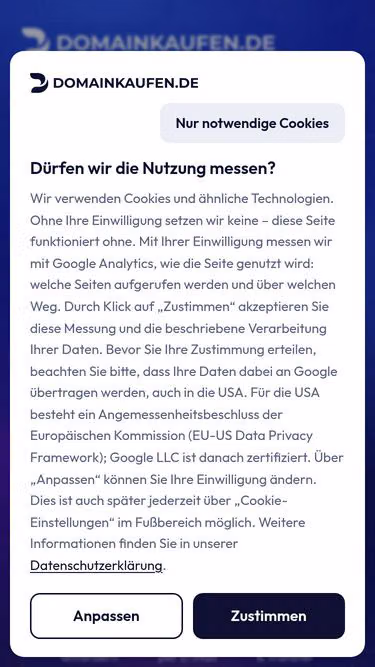 Screenshot of jacket.de