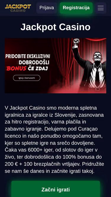 Screenshot of jackpotcasino.si