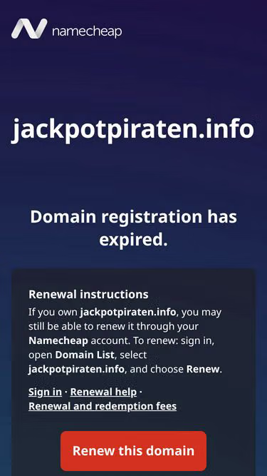 Screenshot of jackpotpiraten.info