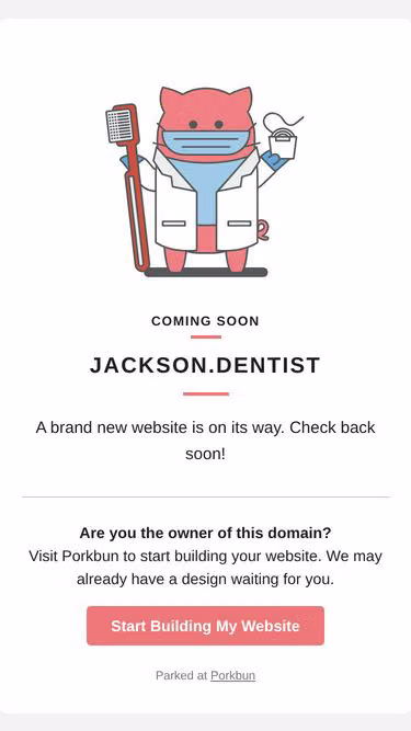 Screenshot of jackson.dentist