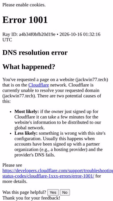 Screenshot of jackwin77.tech