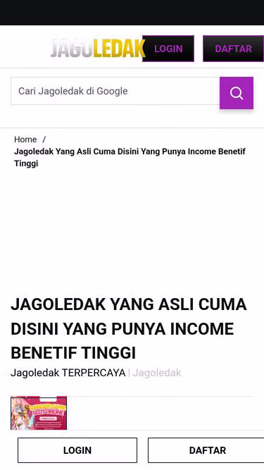 Screenshot of jagoledak.site