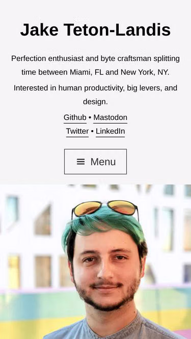 Screenshot of jake.tl
