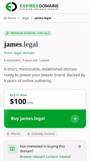 Screenshot of james.legal