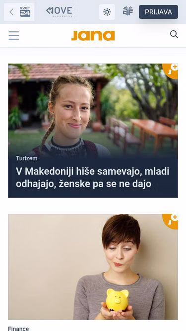 Screenshot of jana.si