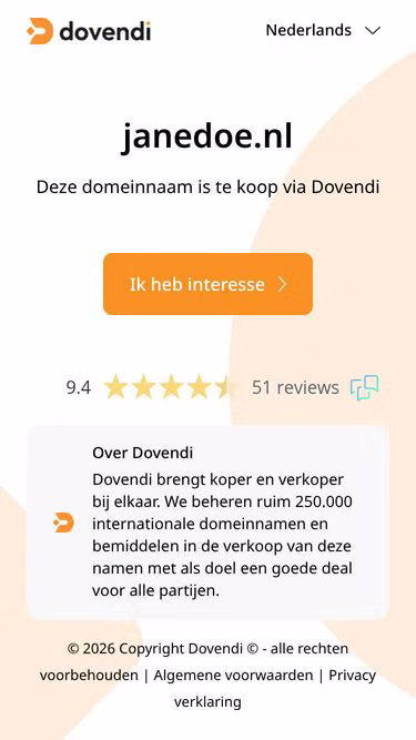 Screenshot of janedoe.nl