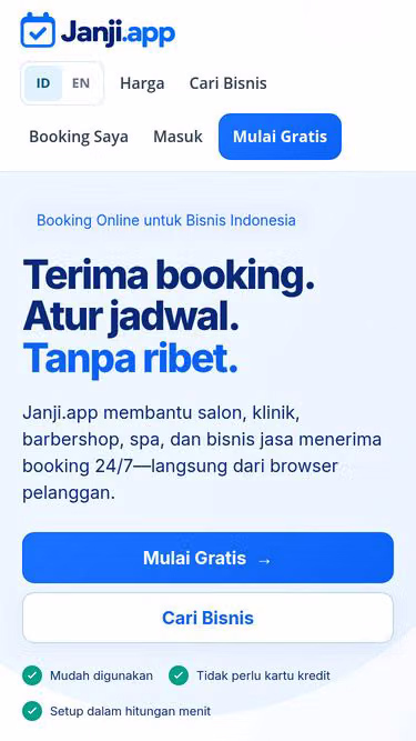 Screenshot of janji.app