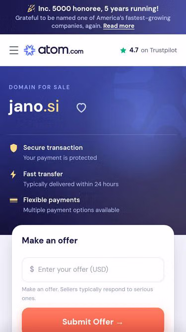 Screenshot of jano.si