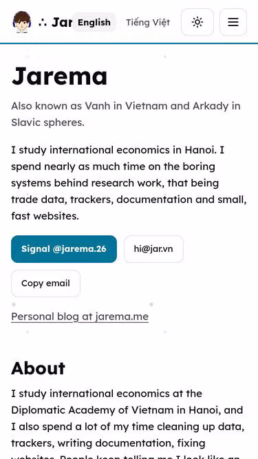 Screenshot of jar.vn