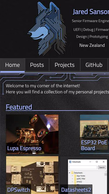 Screenshot of jared.geek.nz