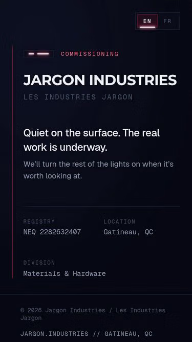 Screenshot of jargon.industries