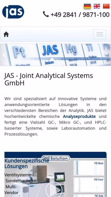 Screenshot of jas.de