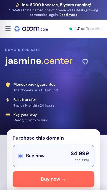 Screenshot of jasmine.center