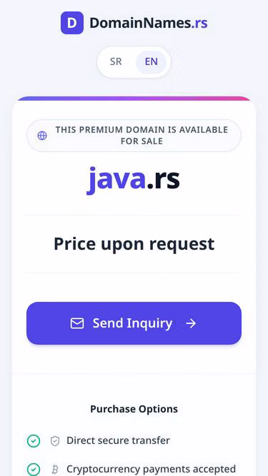 Screenshot of java.rs