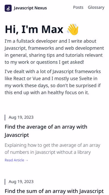 Screenshot of javascript.nexus