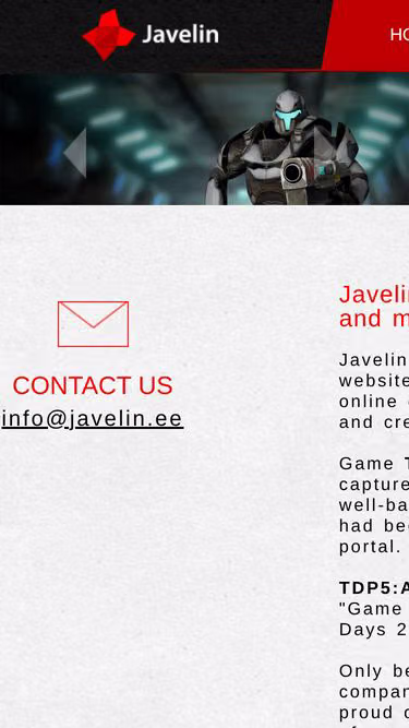 Screenshot of javelin.ee